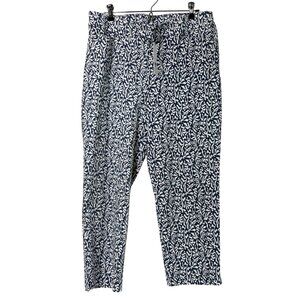Chicos So Slimming Brigitte Island Reef Slim Crop Pants Size 2 US 12 Blue NWT